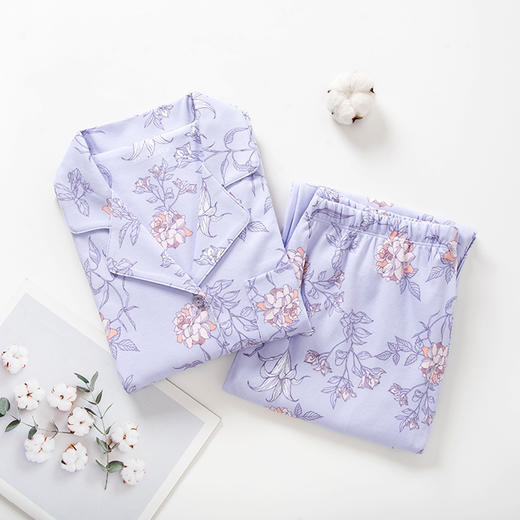 舒雅女士全纯棉印花家居服套装31/18751H 商品图1