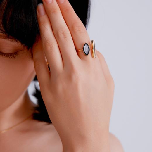 【侯佩岑&陈粒同款】Black Eyes黑眼系列｜黑眼睛开口戒 商品图4