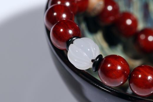 XYZT0008金星紫檀搭玛瑙蜜蜡10mmx15粒 商品图2