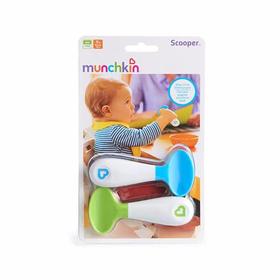 【一般贸易中文标】美国Munchkin满趣健儿童辅食训练勺(蓝绿) 2支/盒