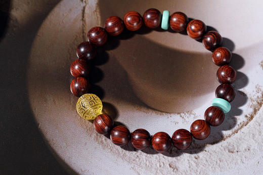 HL0007°海南黄花梨&蜜蜡回纹珠男女手饰 商品图0