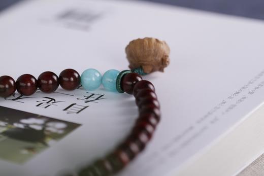 XYZT0094小叶紫檀&老山檀莲蓬和天河石8mmx39粒 商品图3