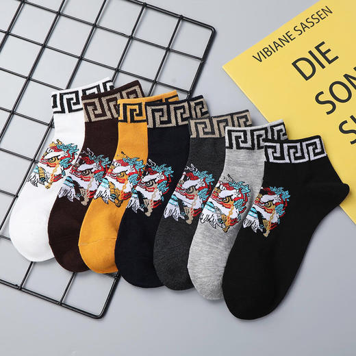 中国风国潮纯棉男袜-颜色可备注-随机发货-会员8折 商品图2