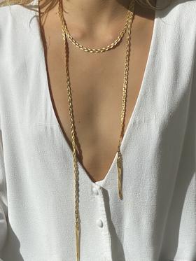 北京仓｜Maggoosh-Liquid Braid-编织 围巾 项链［希腊设计师］