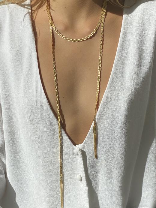 北京仓｜Maggoosh-Liquid Braid-编织 围巾 项链［希腊设计师］ 商品图0