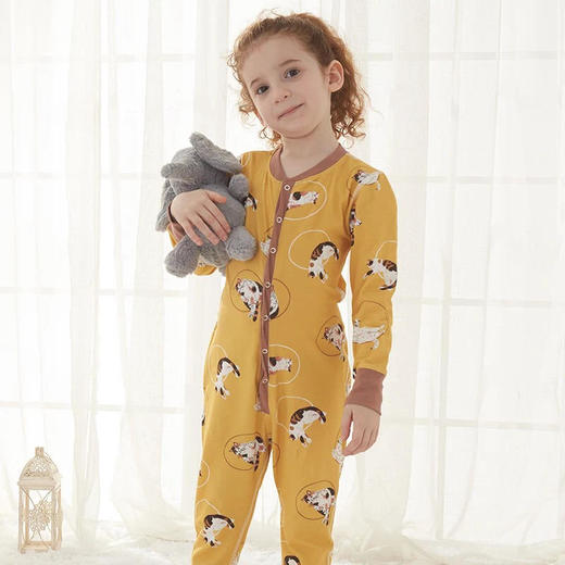 2021新款 i-baby婴儿薄款连体服&分体套装outlast恒温睡衣内衣透气宝宝夏装空调房儿童套装家居服婴幼童连体睡衣&分体套装，大童110-130码 商品图4