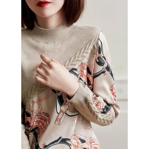 TZW-新款半高圆领长袖针织上衣 商品图1