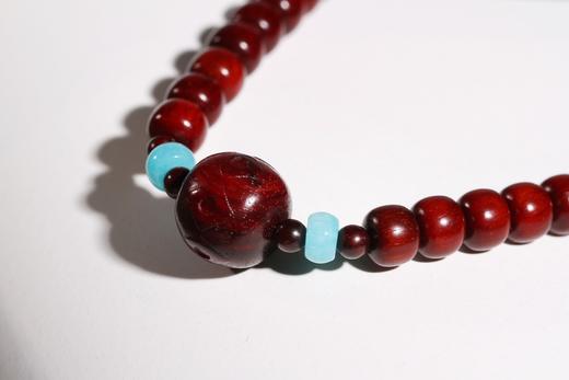 XYZT0250小叶紫檀（搭六净珠）6mmx7mmx48粒 商品图4