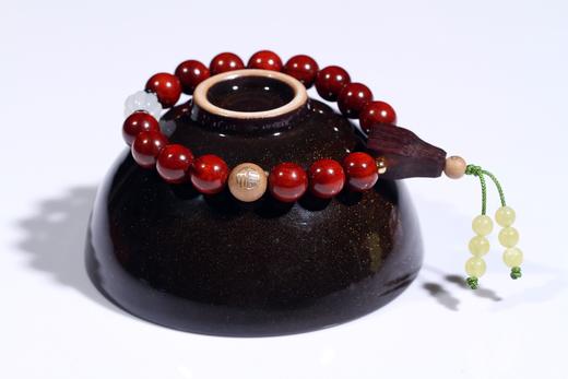 XYZT0008金星紫檀搭玛瑙蜜蜡10mmx15粒 商品图1