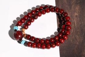 XYZT0250小叶紫檀（搭六净珠）6mmx7mmx48粒