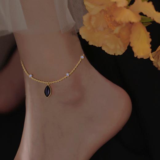 Black Eyes黑眼系列｜黑眼睛细长脚链 商品图2