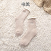 【3双装 温暖守护你的“jiojio”】冬季加厚卷边加绒刺绣雪地袜ins潮袜甜美少女袜纯色女袜中筒袜长袜子 商品缩略图7