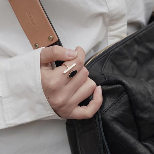 【侯佩岑&陈粒同款】Black Eyes黑眼系列｜黑眼睛开口戒 商品图3