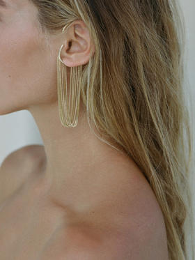 北京仓｜Maggoosh-Currents-短款 耳挂（金色 单只）［希腊设计师］