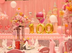 甜品台——粉色主题宝贝百天实景分享