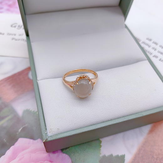 18K镶嵌翡翠戒指 商品图3