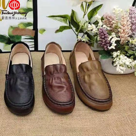 富贵吉祥平底浅口豆豆鞋F205020