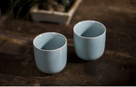 【粹物有道】龙泉青瓷粉青小杯陶瓷家用功夫茶具主人杯品茗杯