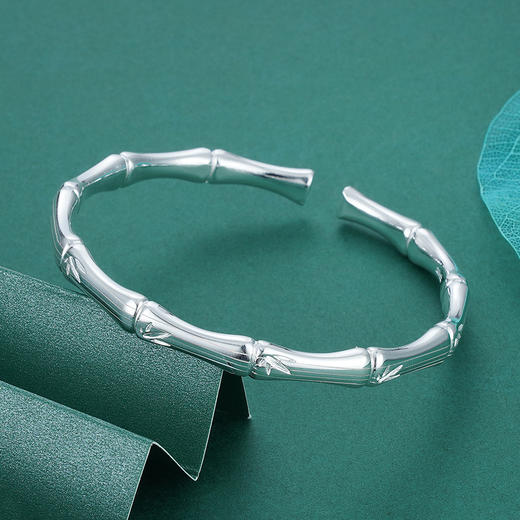 子佩集S999银拉彩竹节手镯【ZAA530Y】2109 商品图2