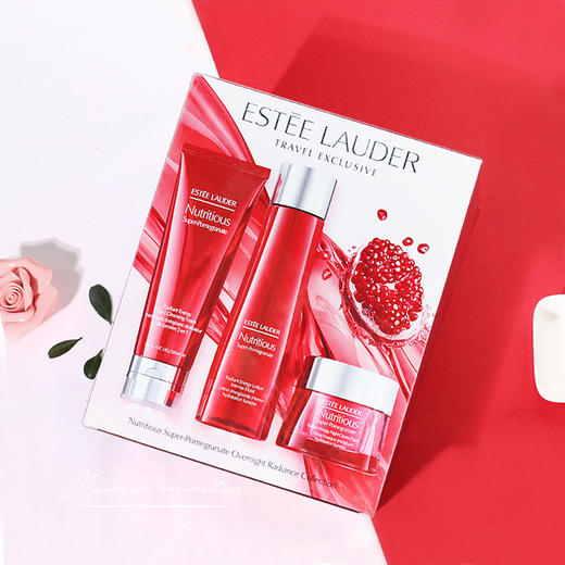 【中欧班列精选】雅诗兰黛红石榴三件套新版 晚霜50ml+爽肤水200ml+洁面125ml. 商品图1