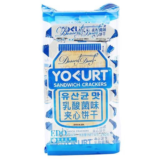 EDO pack乳酸菌味夹心饼干240g薄脆饼休闲零食营养早餐点心小包装 商品图0