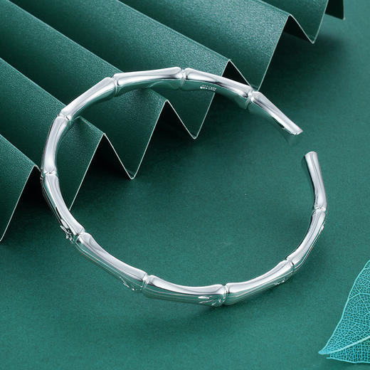 子佩集S999银拉彩竹节手镯【ZAA530Y】2109 商品图1