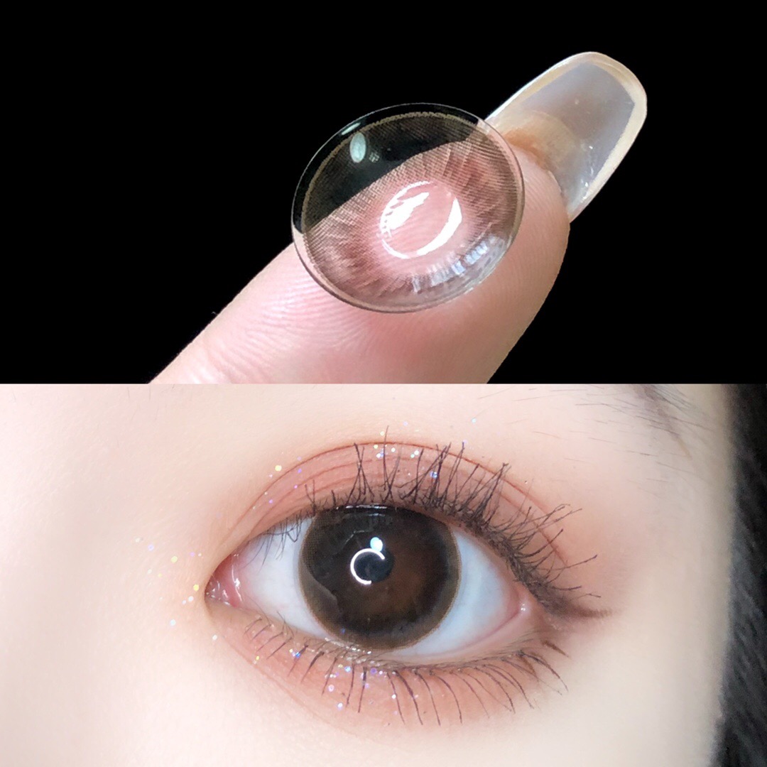 coverpinky年抛隐形眼镜洋娃娃黑1副2片