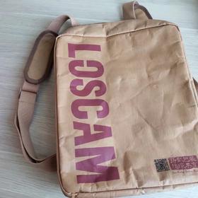 LOSCAM路凯牛皮纸做旧双肩包电脑包