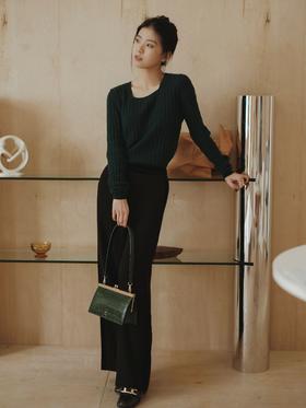 复古穿搭|遇见祖母绿 穿针织的季节到了