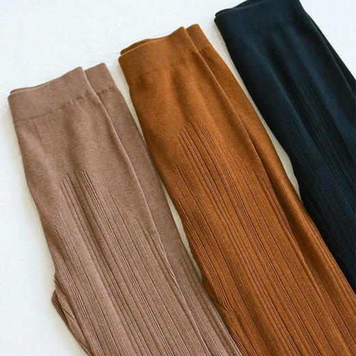 TG-TG01S103真丝保暖裤 美雅碧无缝发热打底裤高弹螺纹修身女裤 商品图3