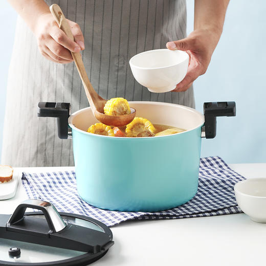 ABS爱彼此 马卡龙星球陶瓷防粘微压锅（6L） 商品图2