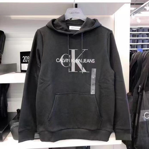 🇺🇸420！张艺兴同款！Calvin Klein/CK 新品男士字母Logo休闲连帽套头卫衣 商品图1