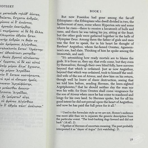 【中商原版】荷马 荷马史诗 奥德赛 卷1-12 Odyssey Volume I Books 1-12 英文原版 Homer 商品图5