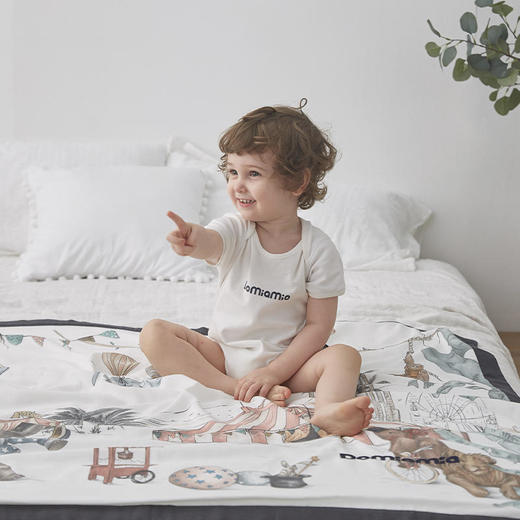 Domiamia 四层纱布局印盖毯限量版110*140cm【哆咪伢】 商品图1