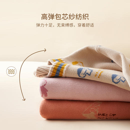 【100元任选5件】咕噜日记儿童高弹包芯纱针织半高领毛衣PQMY2105 商品图4