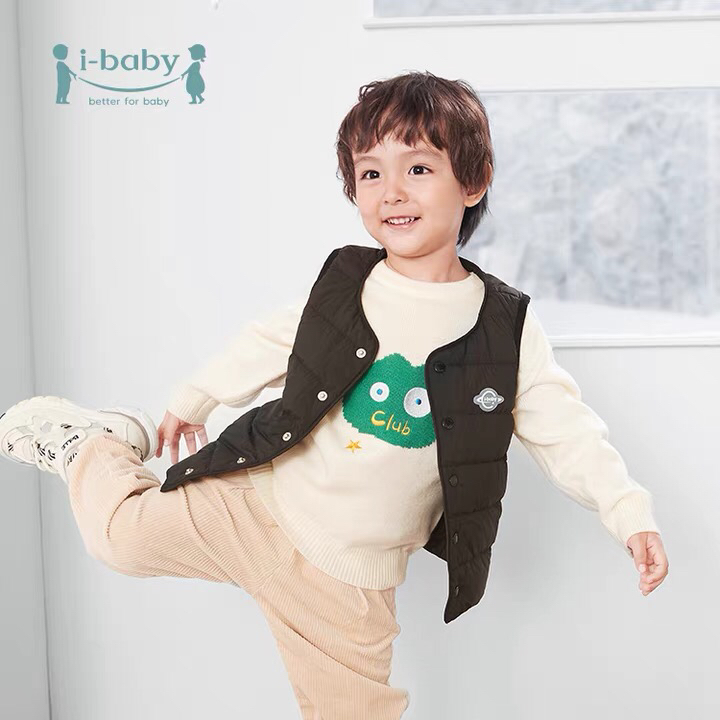 【59元秒杀】i-baby儿童恒温轻暖羽绒马甲 冬季新款可爱简约纯色男女童马甲