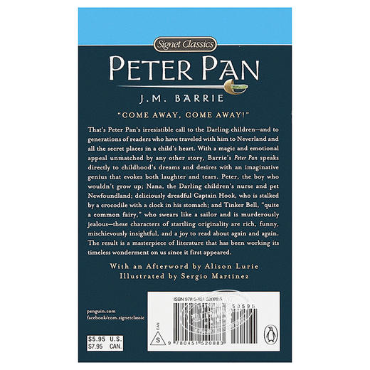 【中商原版】小飞侠 彼得潘 Peter Pan 英文版 正版英文原版 正版 詹姆斯 巴里 J M Barrie 世界经典文学 商品图1