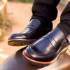限时特价——葡萄牙原产手工制作高品质超舒适男士好运乐福鞋黑色M2180（超轻款） 商品缩略图6