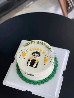 最棒的爸爸手绘奶油蛋糕