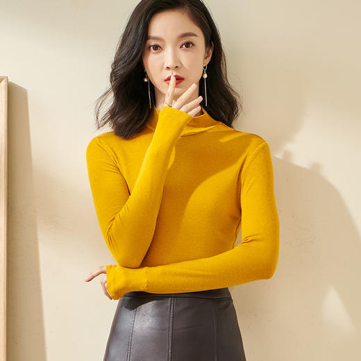 剩S/M 宫墙红针织衫 春季内搭半高领打底衫2025新款洋气上衣2088 商品图4