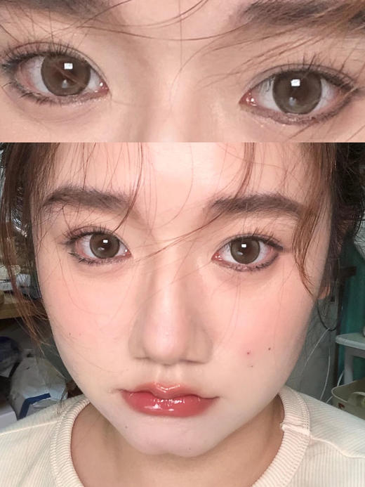 laseecon 奶油脆 年抛 两片 14.0mm 着色 13.4mm 基弧8.6 含水38% 韩国进口 商品图0