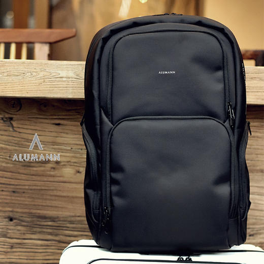 Alumann/旅漫潮流双肩包男商务旅行大容量背包男高级简约书包AL-2008 商品图3