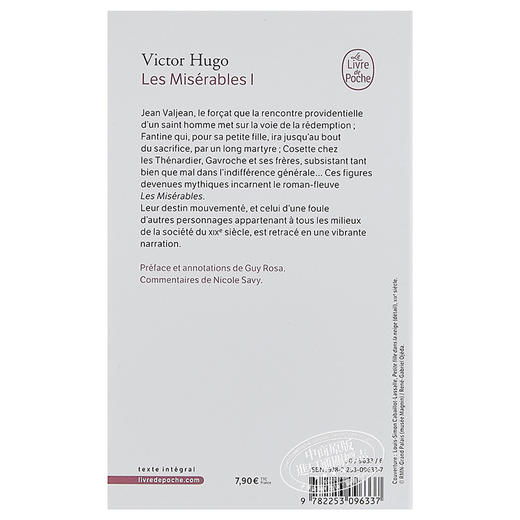 【法国法文版】雨果：悲惨世界（上）法文原版 Le Livre de Poche Classiques:Les Misérables tome 1 法文小说 商品图1