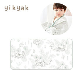 yikyak四层竹棉纱布浴巾盖毯新生婴儿超柔软吸水洗澡巾儿童宝宝被子秋