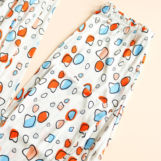 TG-TG03S177 秋冬真丝秋衣秋裤 桑蚕丝保暖圆领套装印花针织打底内衣套 商品图3