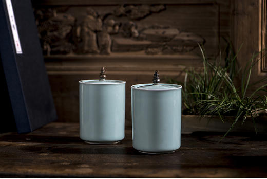 龙泉青瓷丨三潭印月茶叶罐 糖罐 陶瓷居家摆件艺术装饰礼品 商品图1