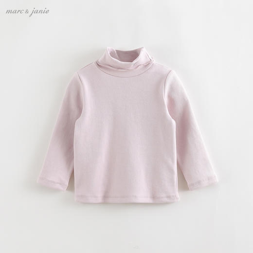 马克珍妮新款宝宝秋冬装 女童半高领打底衫 儿童t恤212809 商品图0