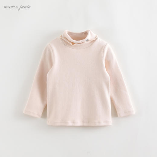 马克珍妮新款宝宝秋冬装 女童半高领打底衫 儿童t恤212809 商品图1