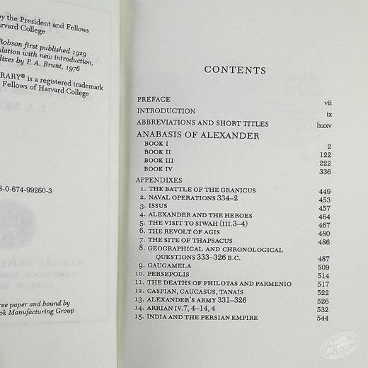【中商原版】亚历山大远征记 Anabasis of Alexander Volume I 英文原版 Arrian 商品图4