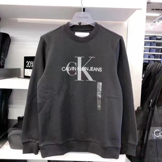 🇺🇸399！Calvin Klein/CK 新品男士字母Logo休闲圆领套头卫衣 商品图0